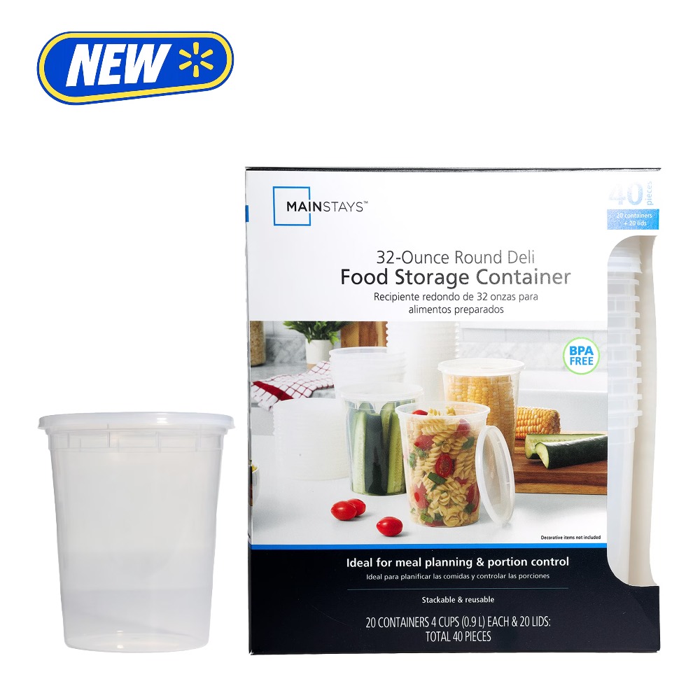 Set of 40 Plastic Deli Contain - Meal Prep Kit 评论和价格