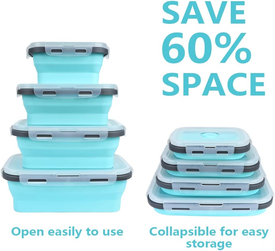 4PS Collapsible Food Storage C - Meal Prep Kit 评论和价格