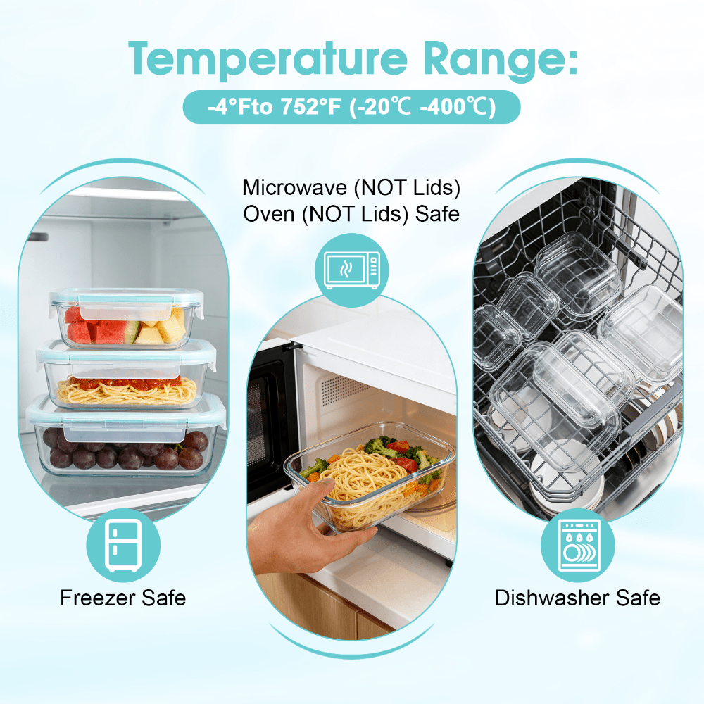 24 Pcs Glass Food Storage Cont - Meal Prep Kit 评论和价格
