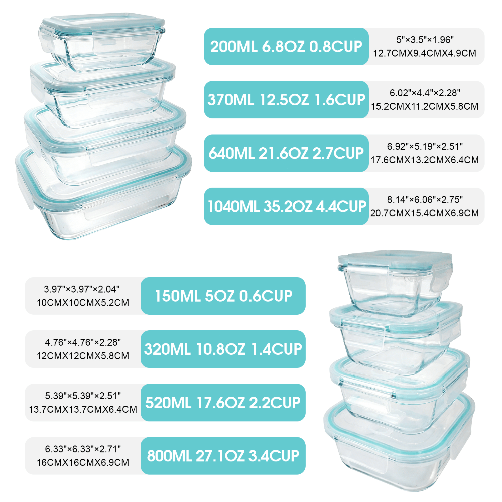 24 Pcs Glass Food Storage Cont - Meal Prep Kit 评论和价格