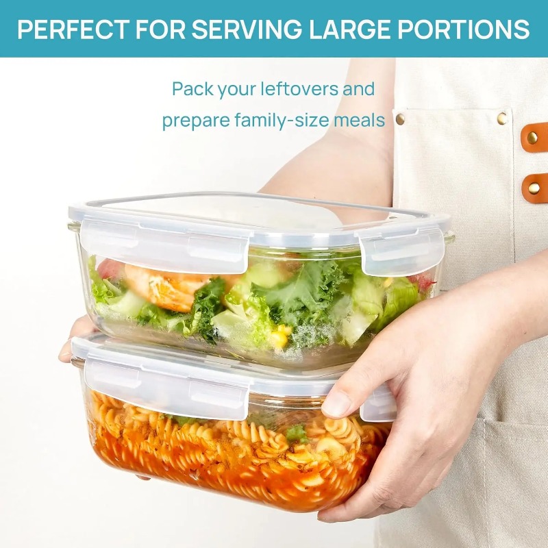 18 Pack Glass Food Storage Con - Meal Prep Kit 评论和价格