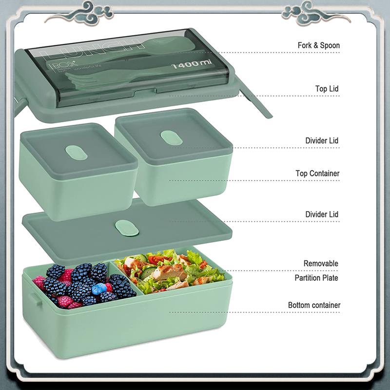 Durable Bento Box Kit, 47.35OZ - Meal Prep Kit 评论和价格