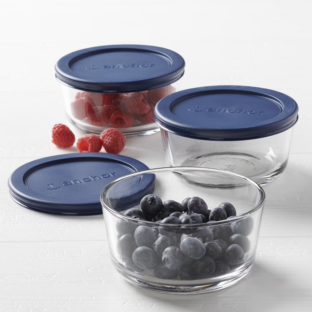 3 Pack 2 Cup Round Tempered Gl - Meal Prep Kit 评论和价格